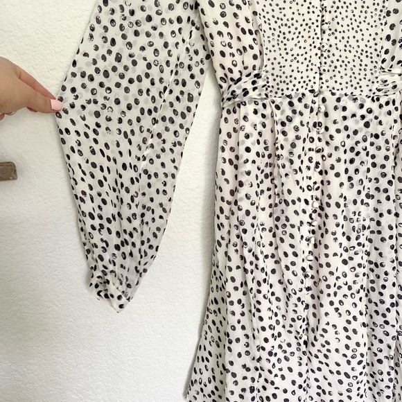 The Kooples Polka Dot Button Front Mini Dress - Picture 9 of 14